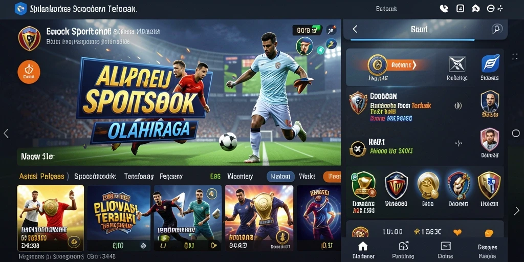 Screenshot utama 3446 menampilkan tampilan aplikasi Sportsbook yang modern dan interaktif.