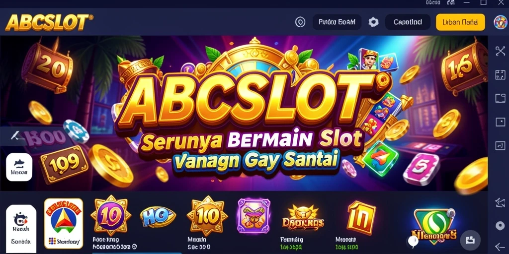 Tampilan gameplay ABCSLOT yang penuh warna dan menghibur.