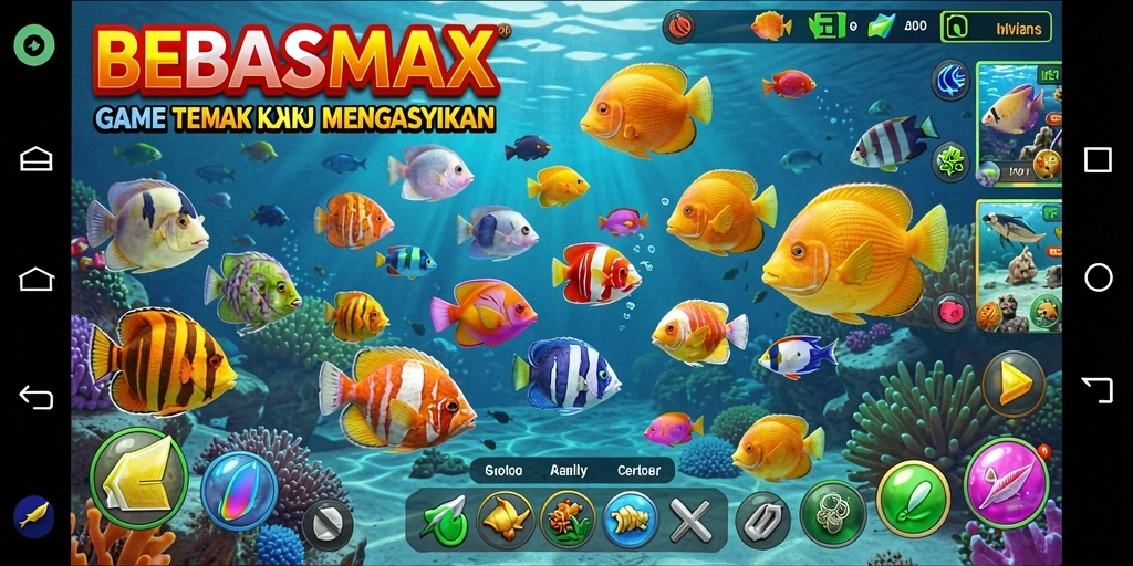 Gameplay seru menembak ikan di BEBASMAX.