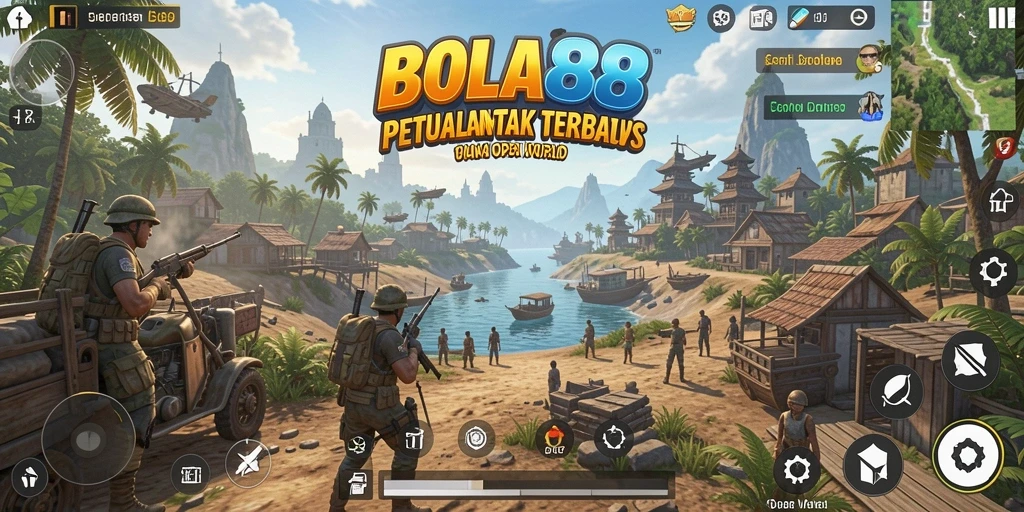 Tampilan gameplay menakjubkan dari BOLA88 dalam dunia Open World.