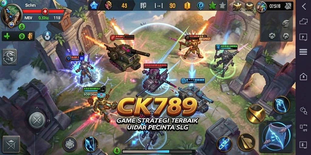 Tampilan gameplay di CK789 dengan strategi yang menuntut keterampilan.