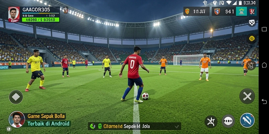 Screenshot GACOR305 menampilkan aksi mendebarkan dalam pertandingan sepak bola.
