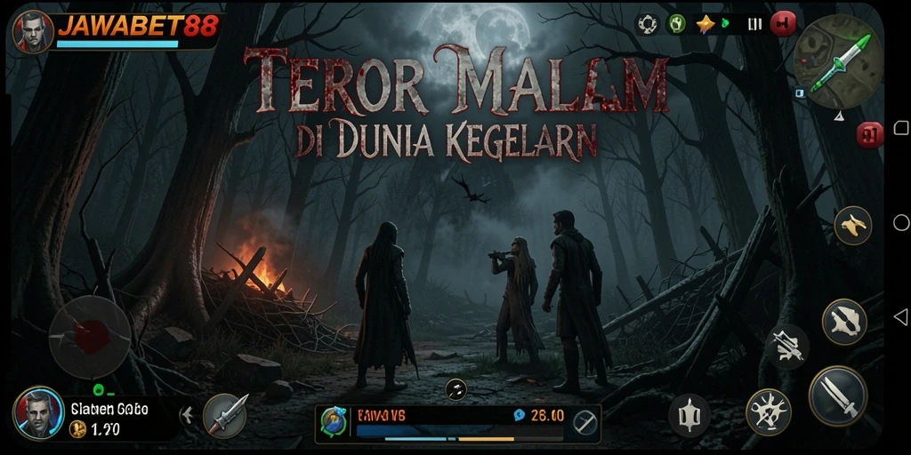 Screenshot menampilkan momen menegangkan dalam gameplay JAWABET88.