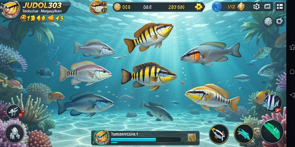 Tampilan gameplay JUDOL303 yang seru saat menembak ikan.