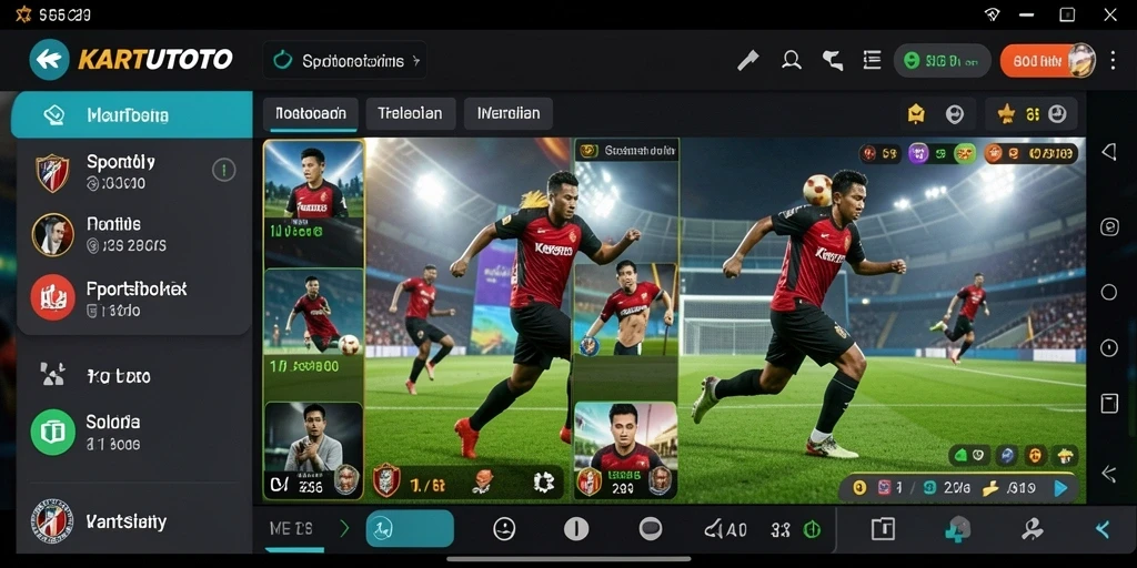 Screenshot utama KARTUTOTO menampilkan fitur taruhan olahraga.