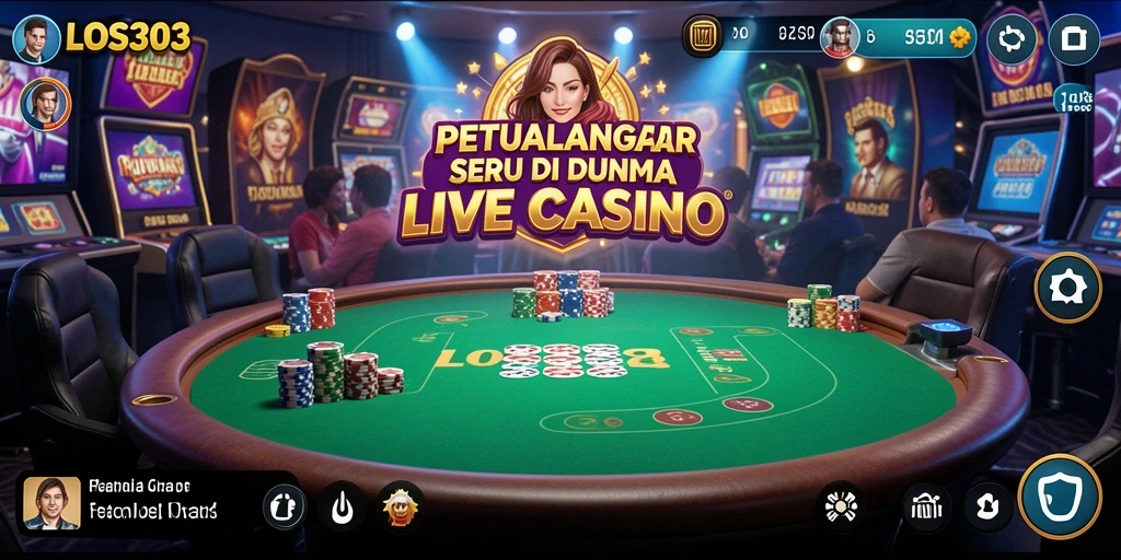 Tampilan screenshot gameplay Live Casino di LOS303 yang mendebarkan.