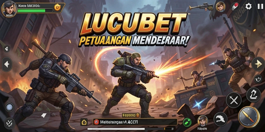 Tangkapan layar menampilkan aksi mendebarkan dari LUCUBET di gameplay.