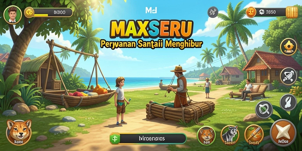 Screenshot menunjukkan keseruan bermain MAXSERU dengan grafis menarik.