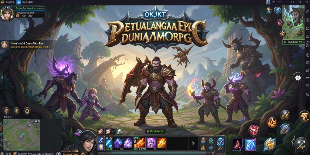 Tangkapan layar OKJKT yang menampilkan petualangan MMORPG yang seru.