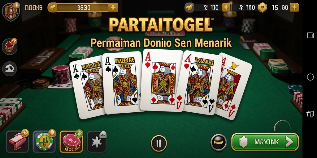 Tampilan gameplay menarik dari PARTAITOGEL dengan karakter Domino.
