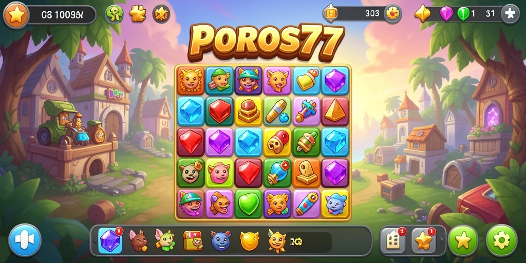 Tampilan menarik dari gameplay POROS77 yang seru.