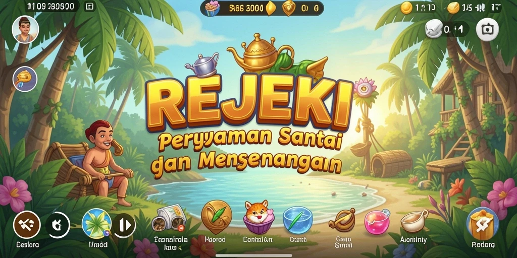 Screenshot gameplay yang menggambarkan keseruan bermain REJEKI