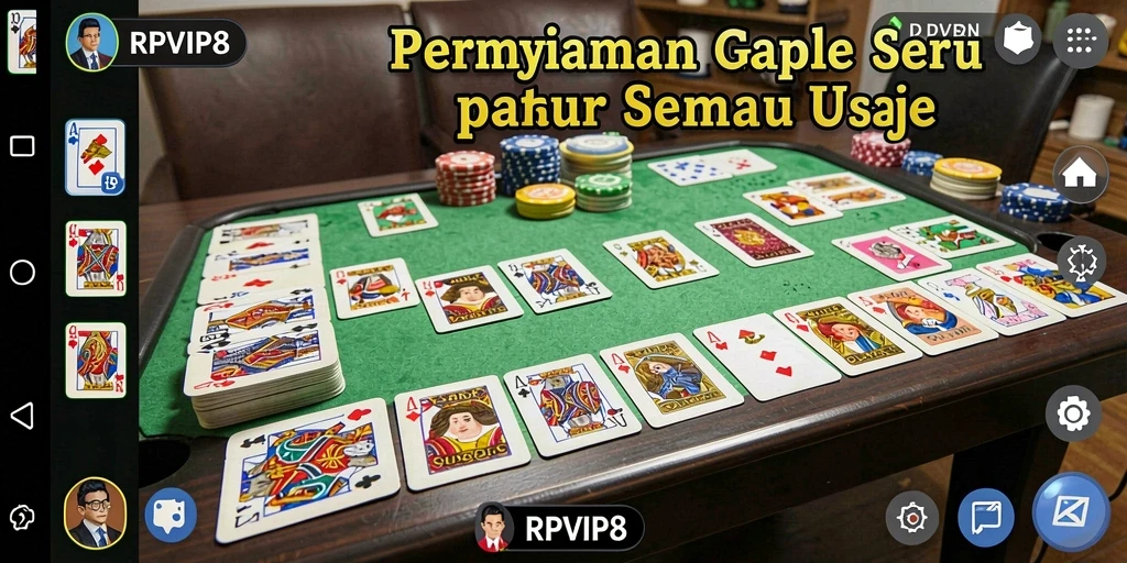 Tampilan gameplay Gaple yang menegangkan di RPVIP8.